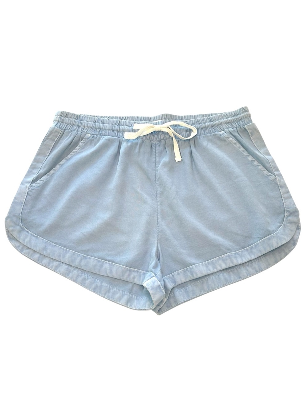 Billabong Shorts Elastic Waist Blue Chambray Road Trippin NWOT Women’s Medium